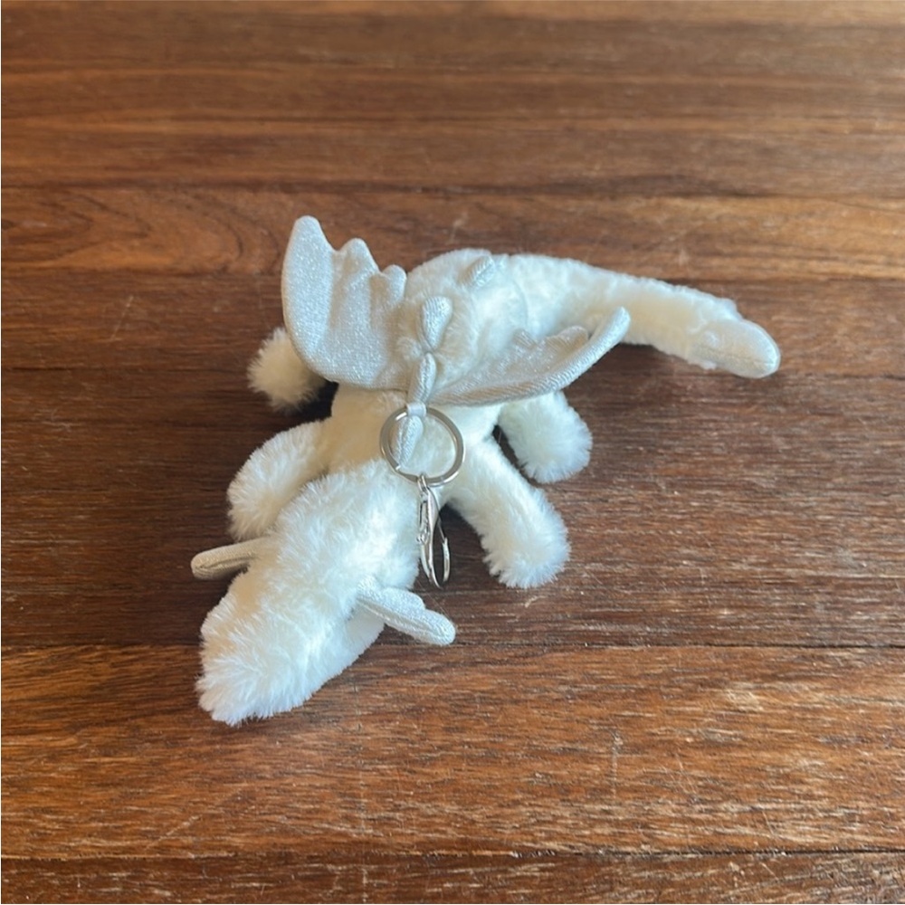 Snow Dragon Keychain Plush Dragon Bag Charm Fairycore Coquette Aesthetic New - Picture 2 of 5
